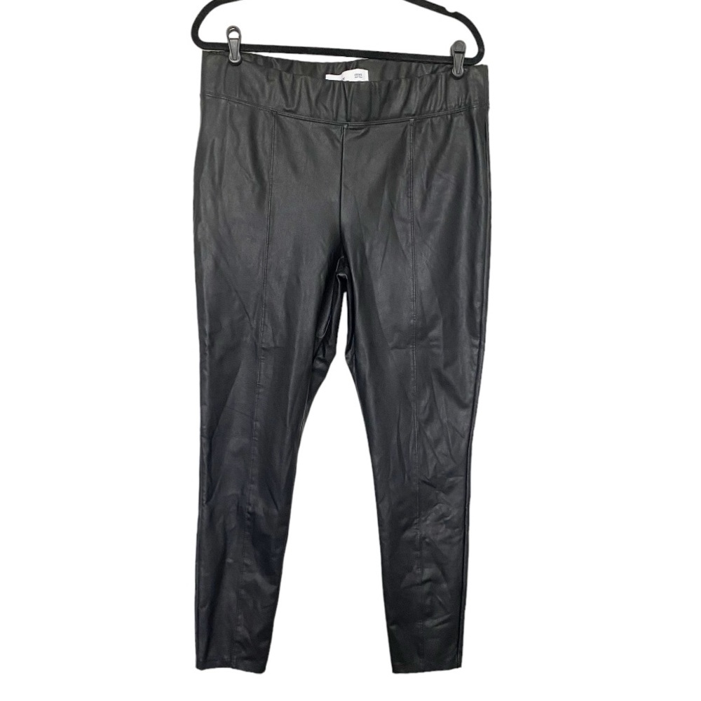 Old Navy Stevie High Rise Secret Slim Pants Skinny Faux Leather Black Size XL - Picture 4 of 11